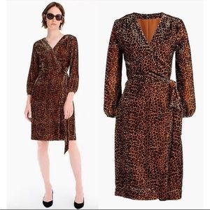 J. Crew Leopard Drapey Velvet Wrap Size 10